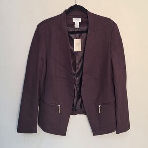 Carmen Marc Valvo Deep Purple Blazer